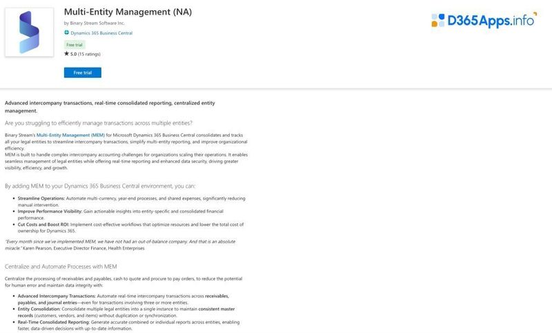 Top Productivity Dynamics Apps Multi-Entity Management