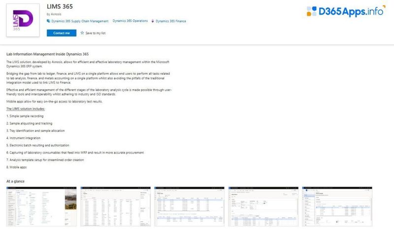 Dynamics 365 Apps for Energy LIMS 365