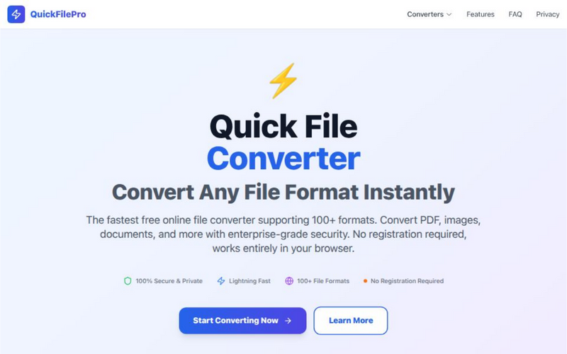 QuickFilePro — Free Online File Converter