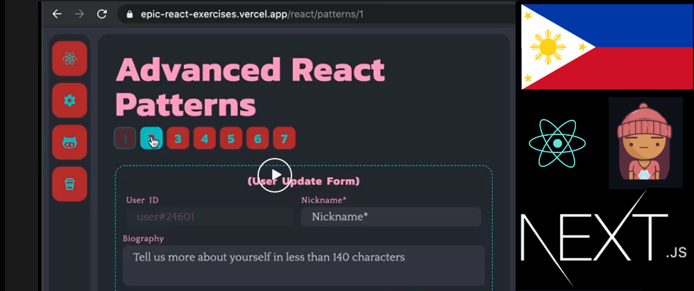 Cover image for #1 | React/NextJS: mithi/epic-react-exercises (Mar 6, 2021)