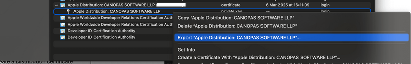 Download the Certificate From KeyChain