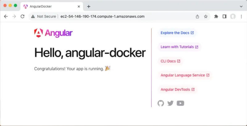 Amazon ECS - Angular application