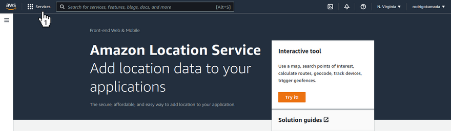 Amazon Location Service - Add location data