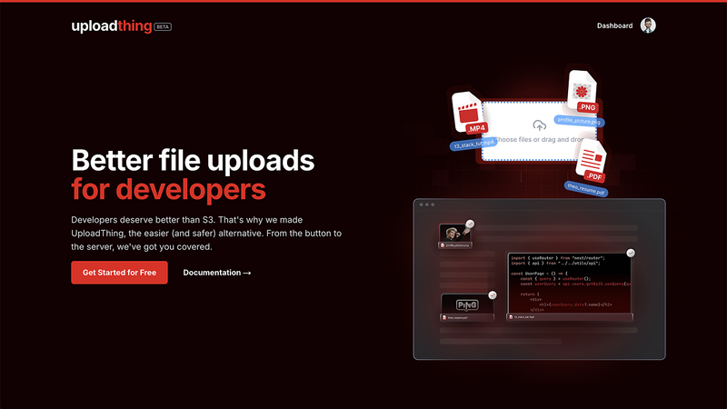 UploadThing website cover
