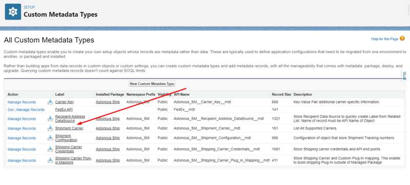 Setup Carriers API