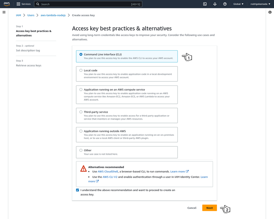 AWS Lambda - Access key best practices & alternatives