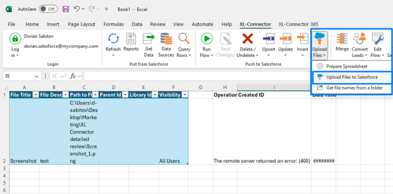 Uploading Files to Salesforce