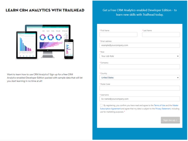Salesforce CRM Analytics trial