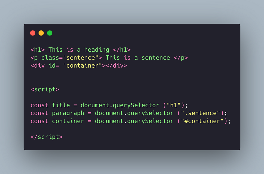 QuerySelector example