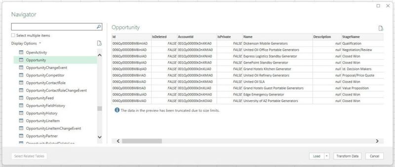 Preview Records of the Selected Object