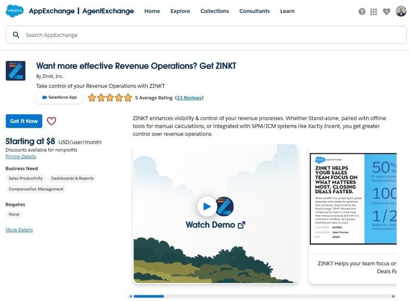 ZINKT on AppExchange