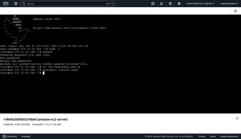Amazon EC2 - Restart the SSH service