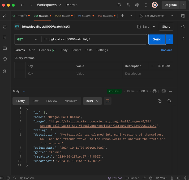 Watchlist App API GET By ID Endpoint