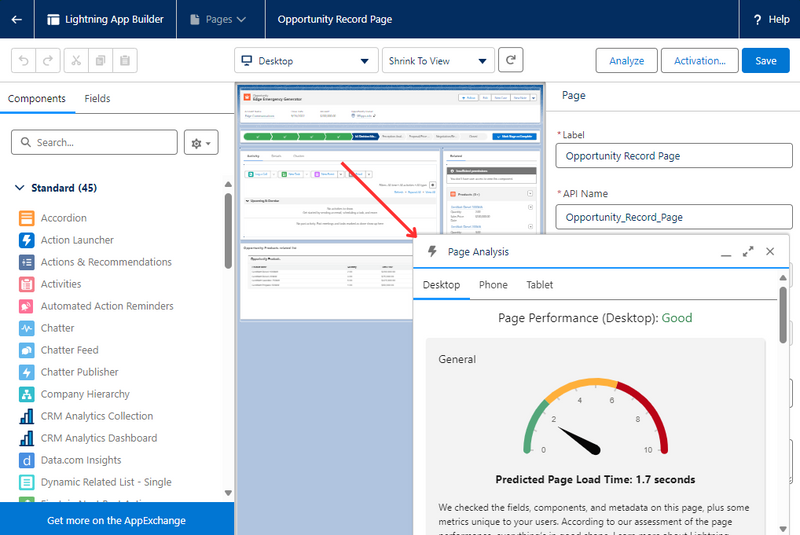 Using Lightning Performance Analyzer Step 2