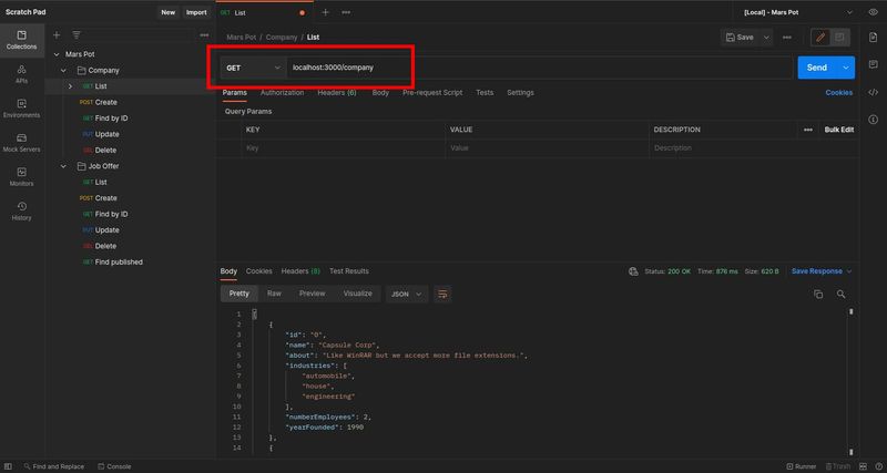 postman endpoints