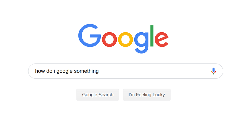 a screenshot of someone Googling how to Google something