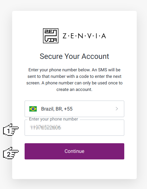 Zenvia - Secure your account