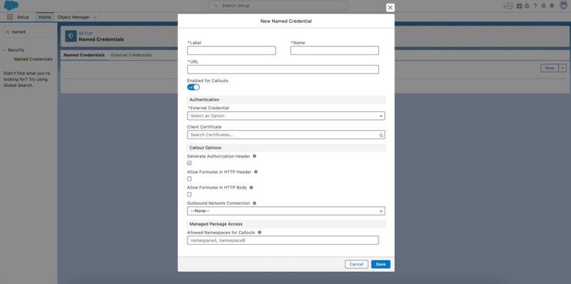 Salesforce Named Credential