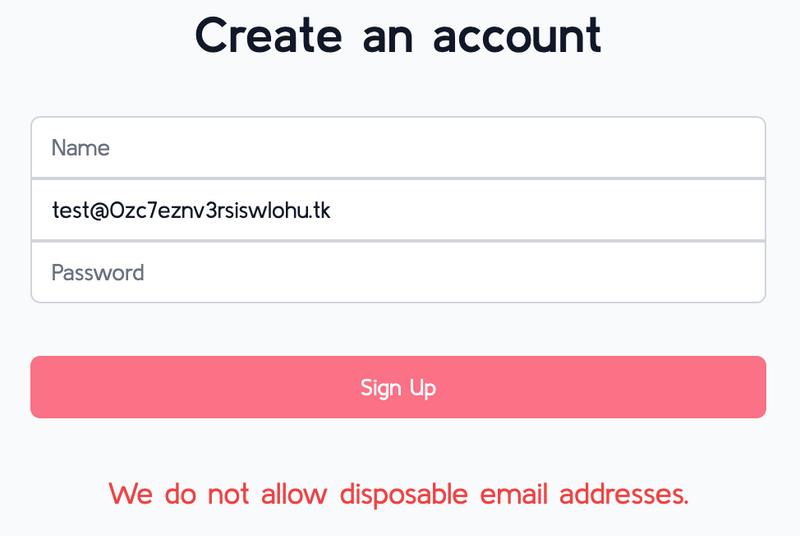 Arcjet form disposable email address error