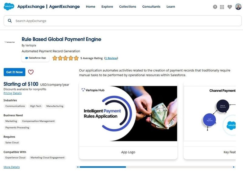 Rule Based Global Payment Engine on AppExchange