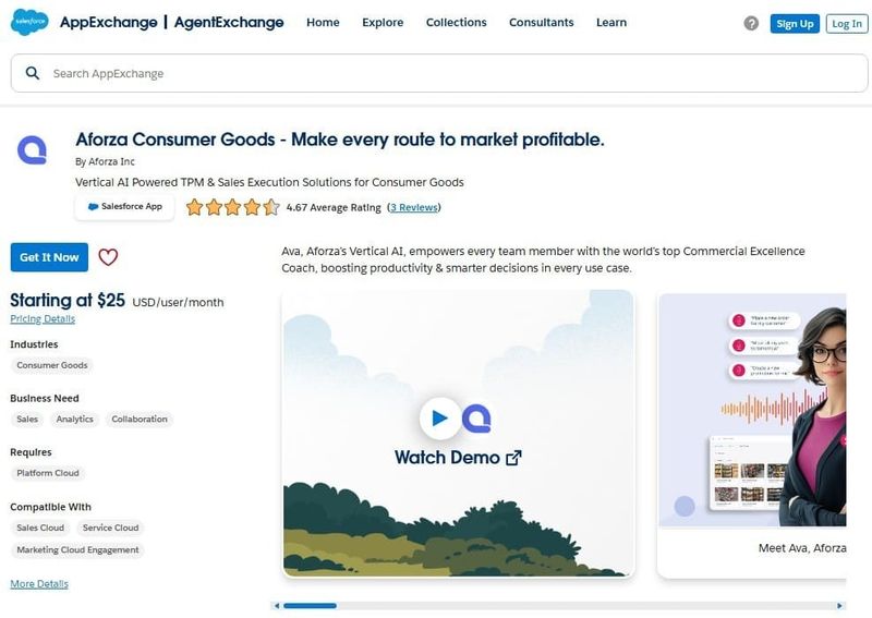 Aforza Consumer Goods on AppExchange