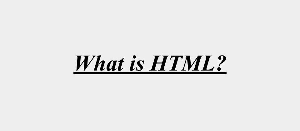 Cover image for What is HTML?