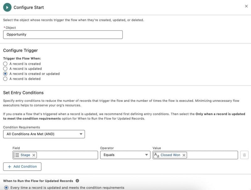 Configure Start