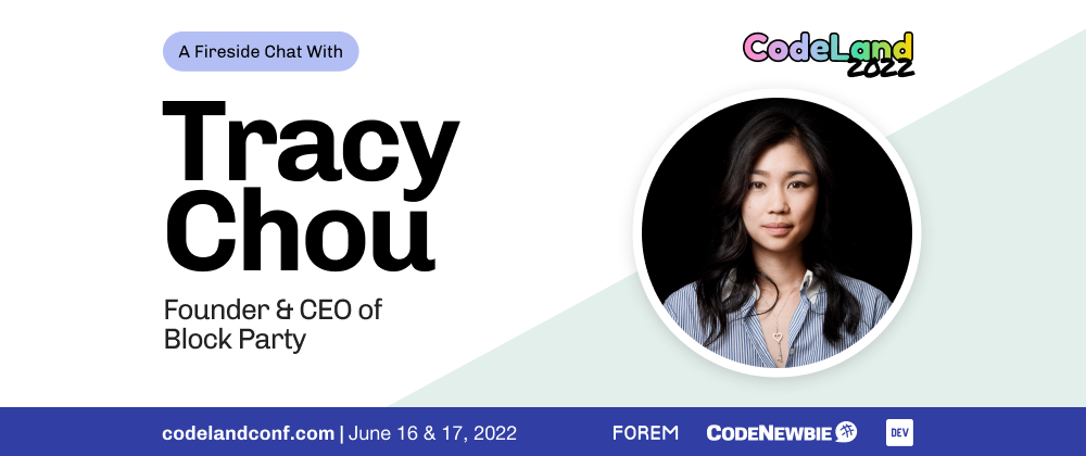 Cover image for Tracy Chou to Speak at CodeLand 2022!