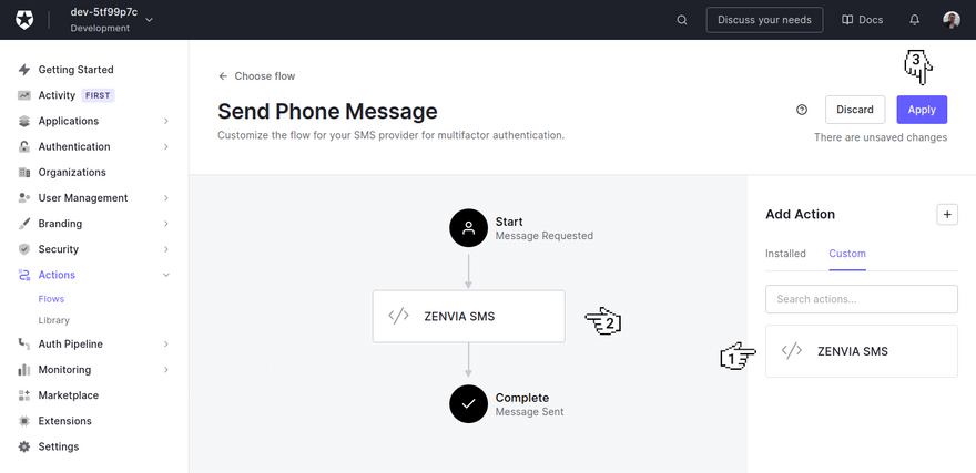 Auth0 - Send Phone Message