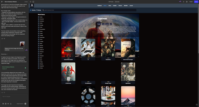 Figma Make website hero image update prompt