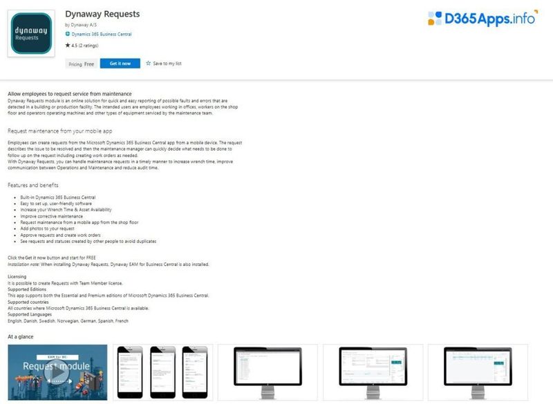 Top Internet of Things Dynamics 365 Apps Dynaway Requests