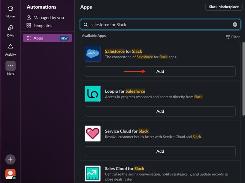 Salesforce for Slack