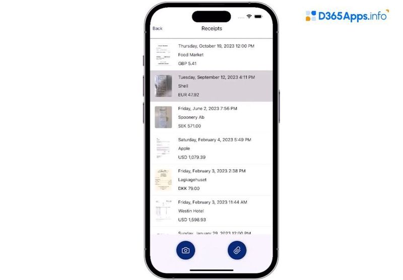 continia expense management dynamics app review Scanning receipts