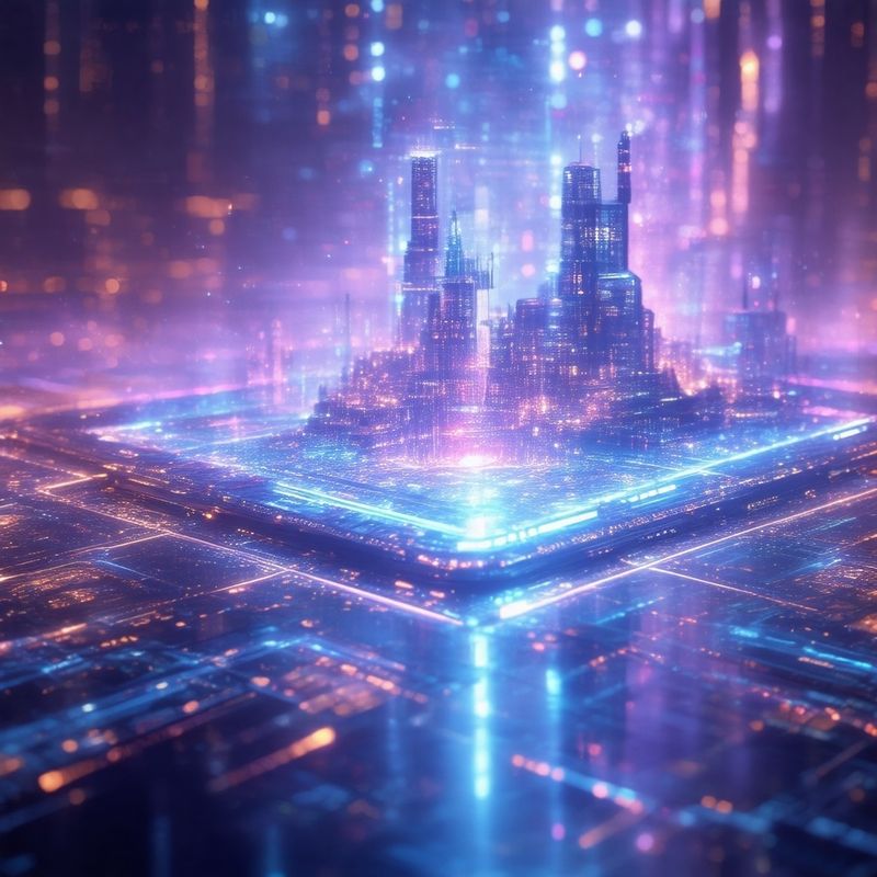 Ultra-wide shot of modern workspace planning ai-po...