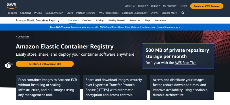 Amazon ECR - Home page