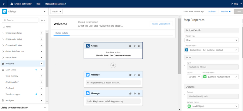Customizing Einstein Chatbot