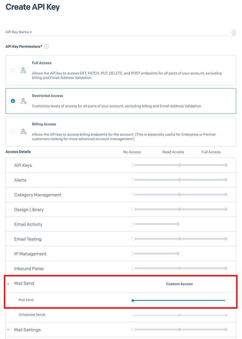 Create API Key