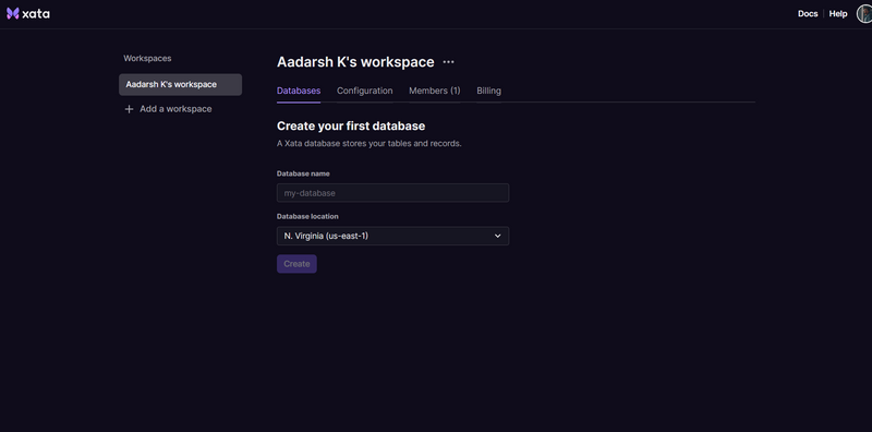 Xata-Create-DB