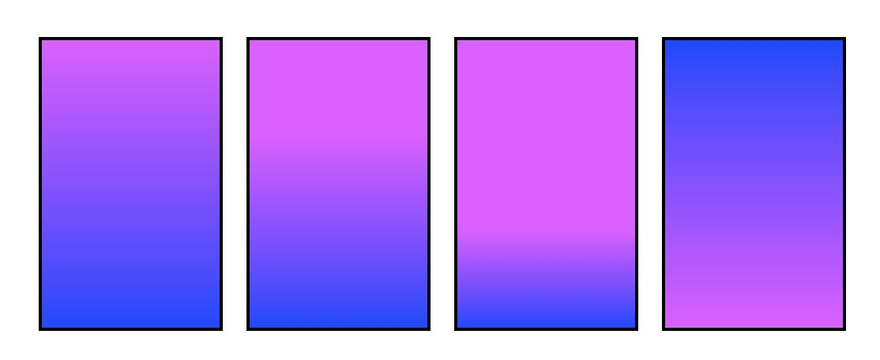 Four vertical rectangles. They are purple and blue