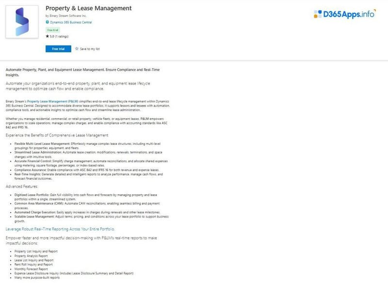 Top Finance MS Dynamics Apps Property & Lease Management