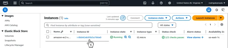 Amazon EC2 - Instances created