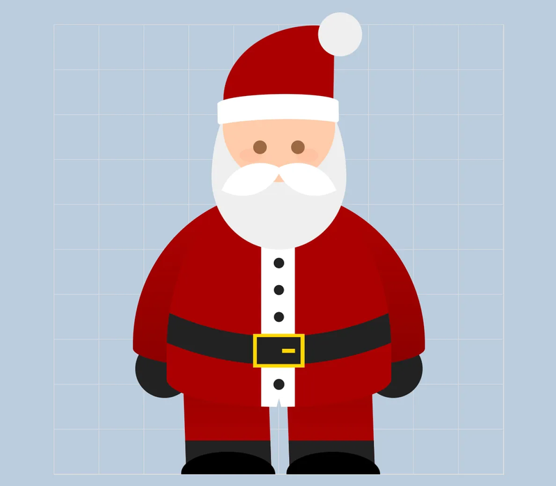 Cartoon of Santa Claus