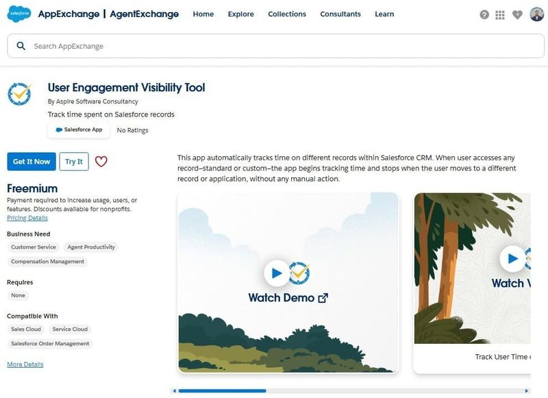 User Engagement Visibility Tool on AppExchange