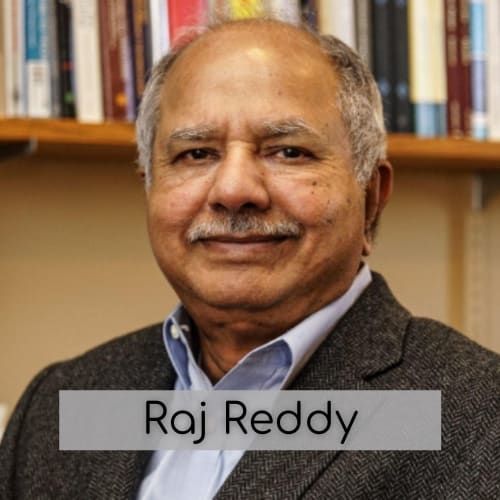 Photo of Raj Reddy, an Indian computer scientist wearing smart blazer