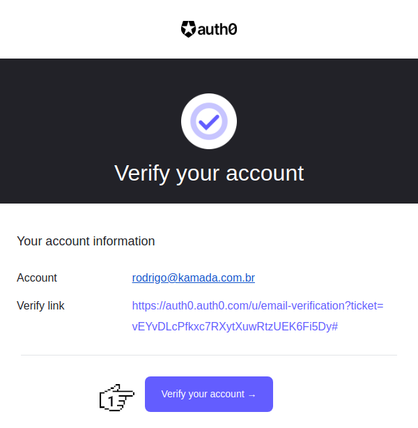 Auth0 - Verify your account