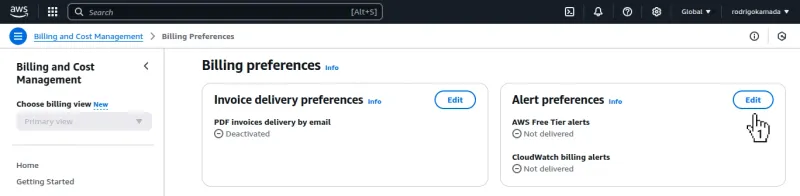 Amazon EC2 - Billing preferences