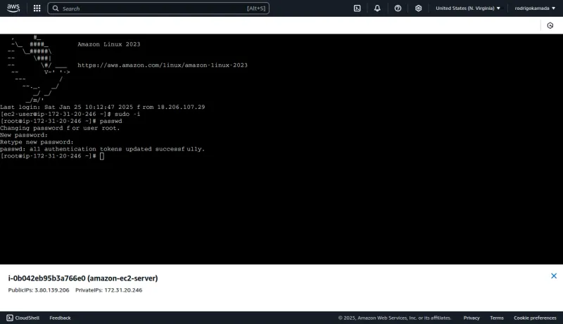 Amazon EC2 - Configure the root user password
