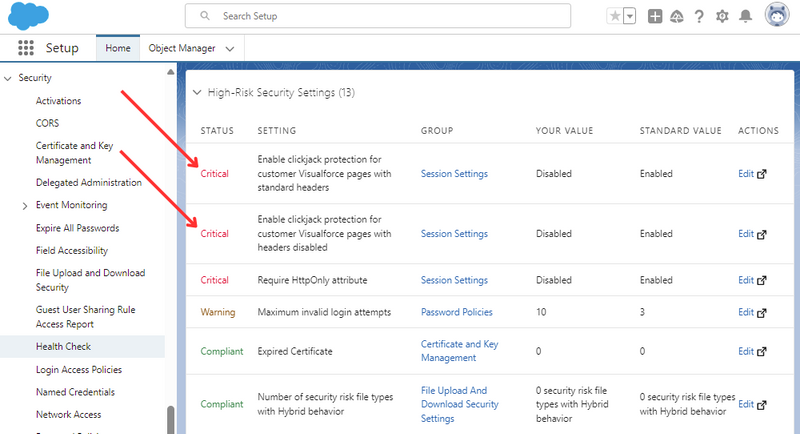 Salesforce Security Health Check Step 4