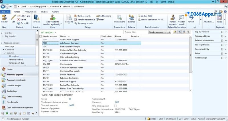 Microsoft Dynamics AX 2012 user interface customizations