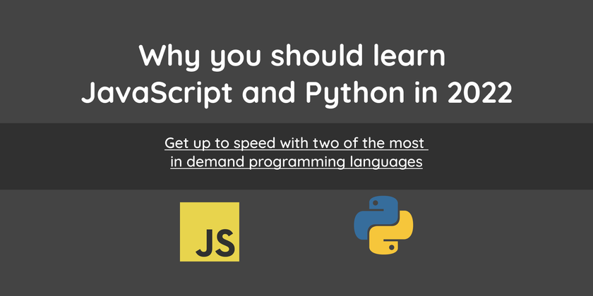 Cover image for Why you should learn JavaScript and Python in 2022